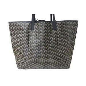GOYARD Saint Louis XXL tote bag handbag leather black herringbone
